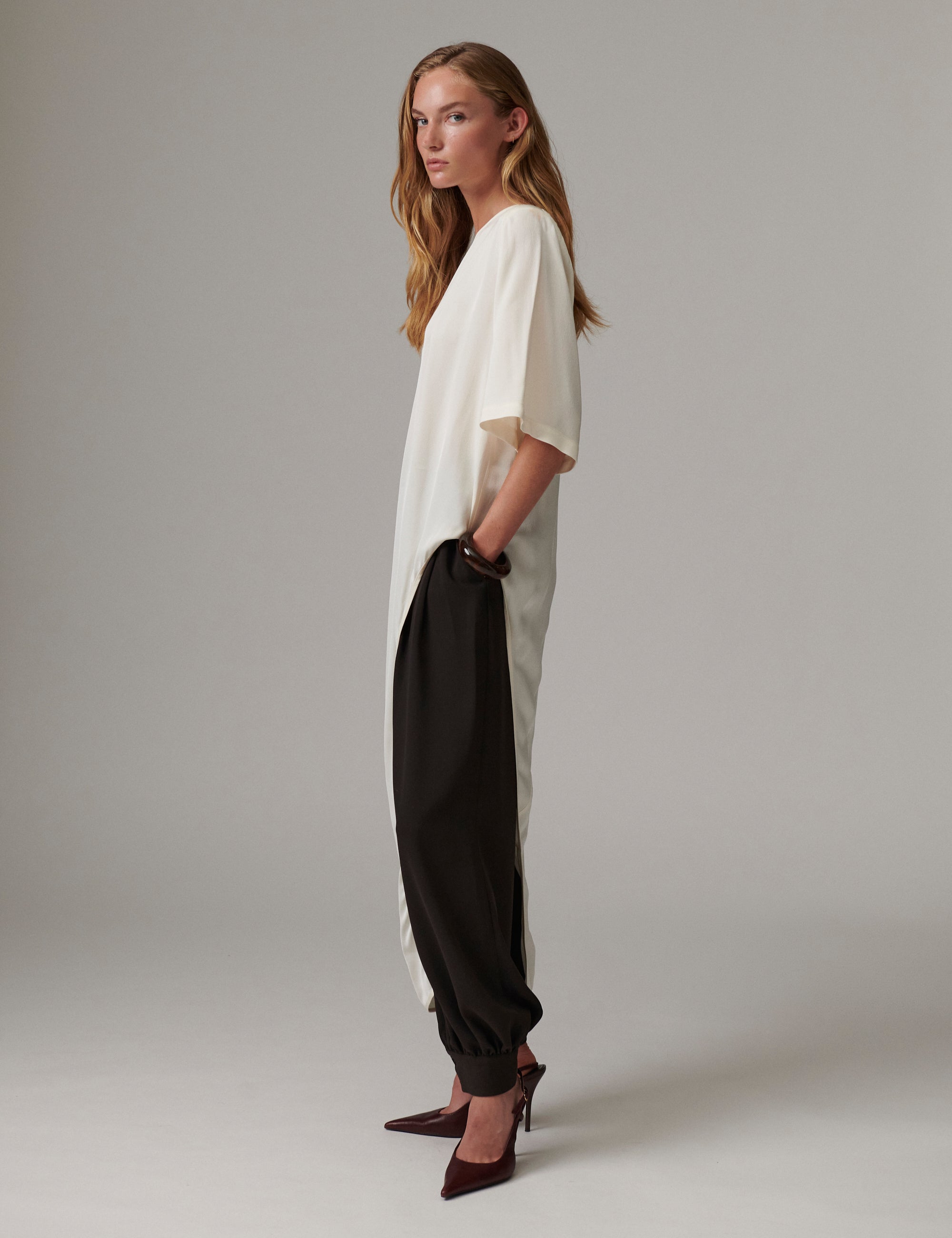 DAY Birger ét Mikkelsen Lolly - Matte Crepe - Blouse Blouse 110605 Jet Stream