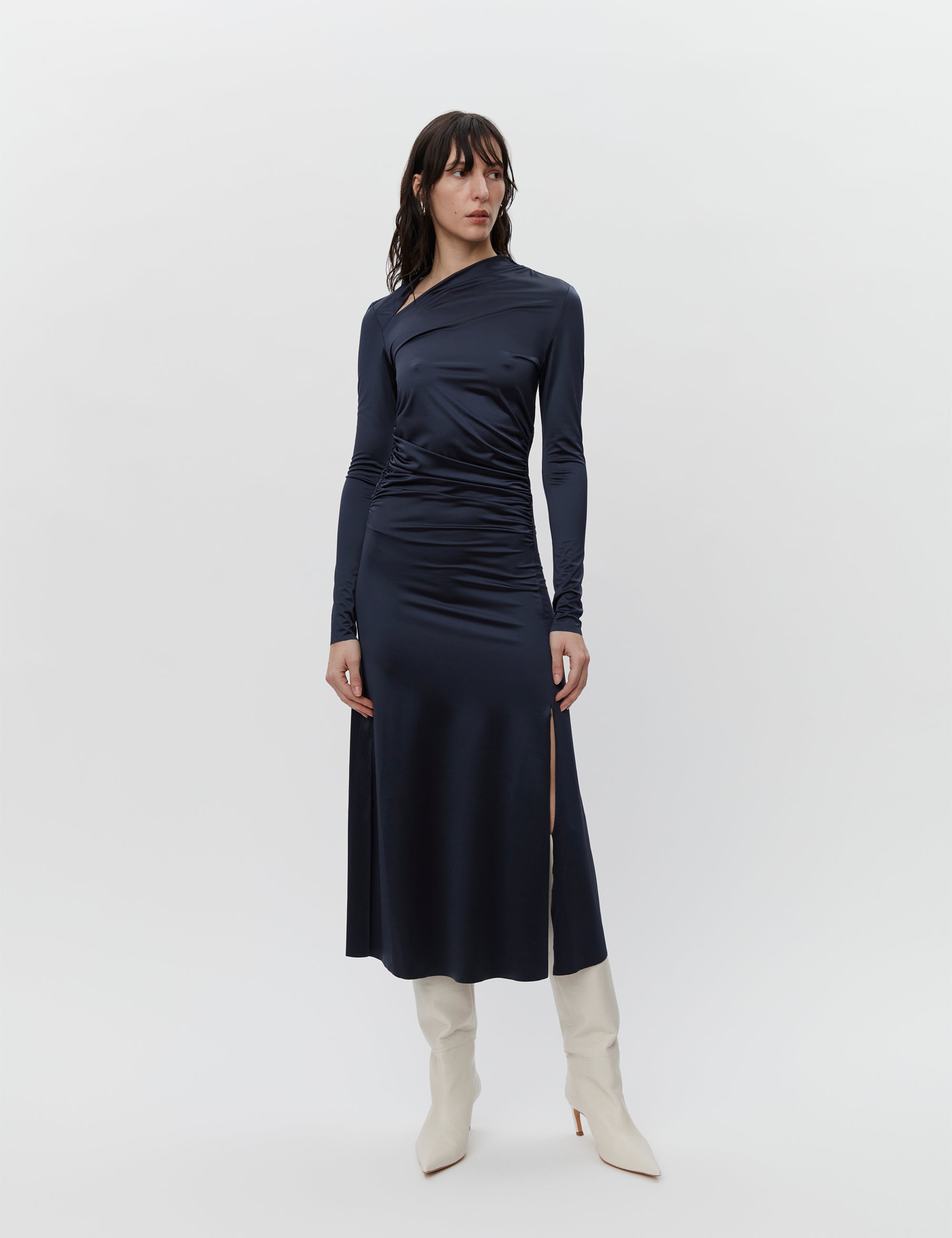 DAY Birger ét Mikkelsen Lori - Glossy Stretch Dress 500113 PHANTOM