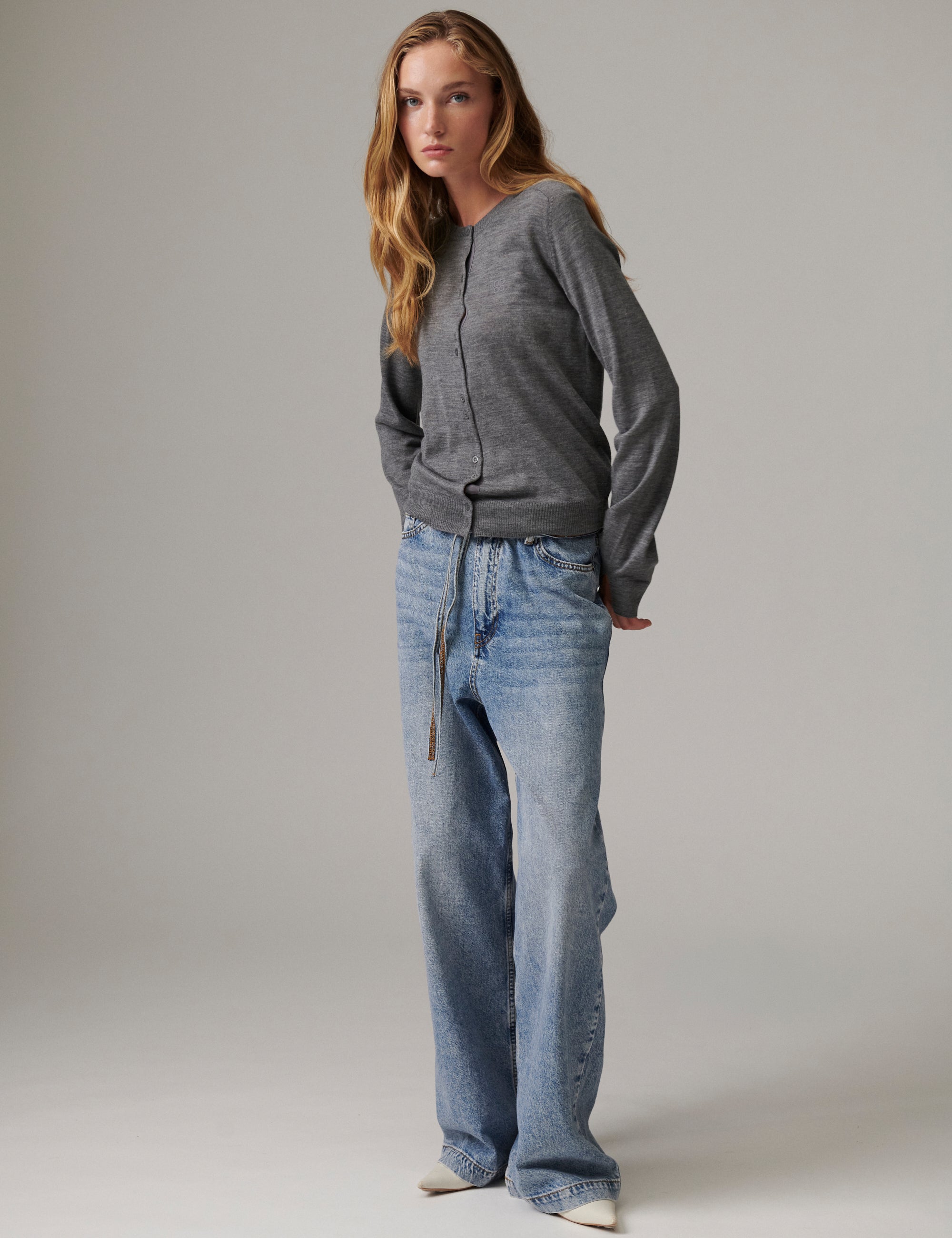 DAY Birger ét Mikkelsen Luna - Daily Elements Cardigan 500006 Medium Grey Melange