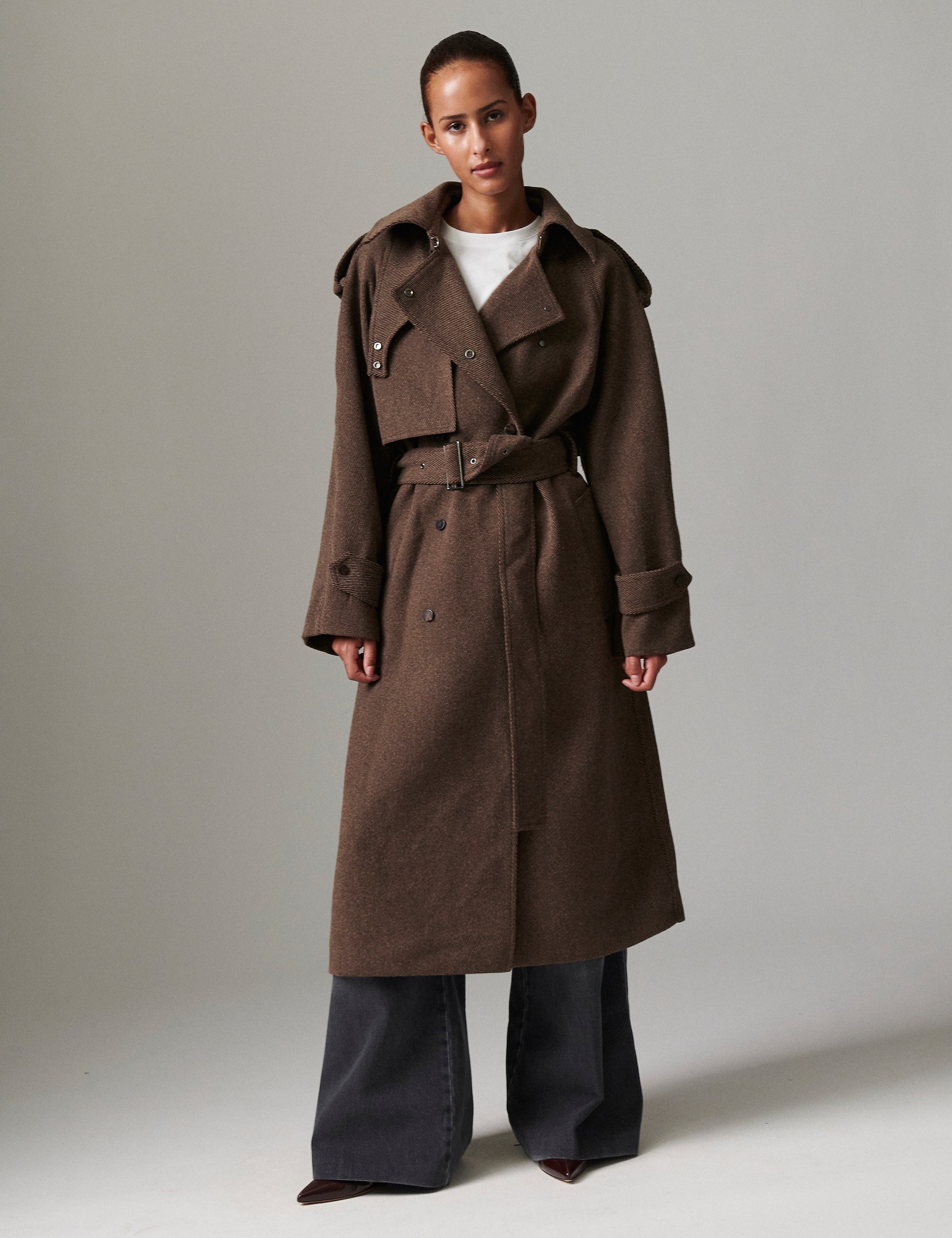 Lynn - Heavy Wool Twill - 190809. CHOCOLATE CHIP
