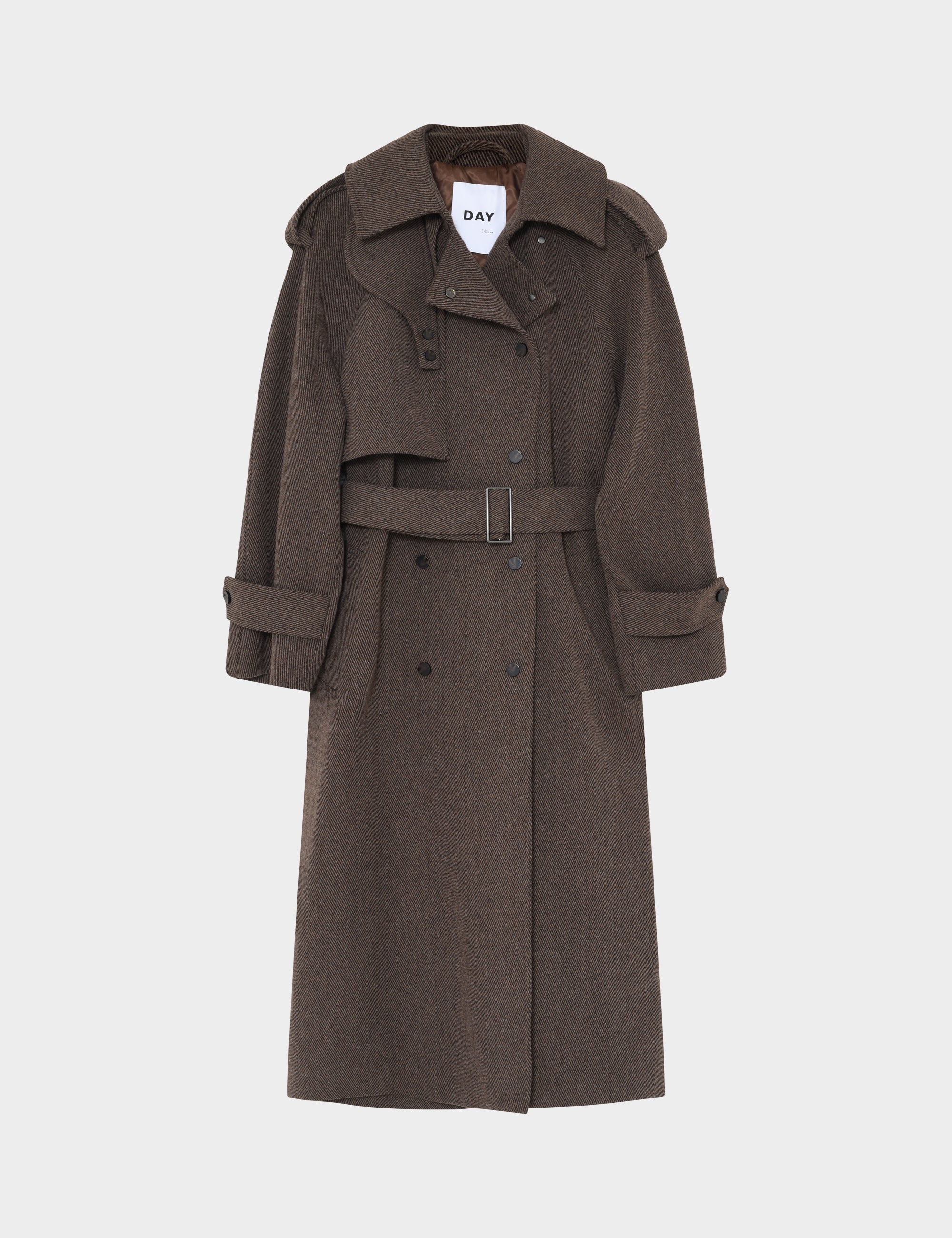 DAY Birger ét Mikkelsen Lynn - Heavy Wool Twill Coats & Jackets 190809. CHOCOLATE CHIP
