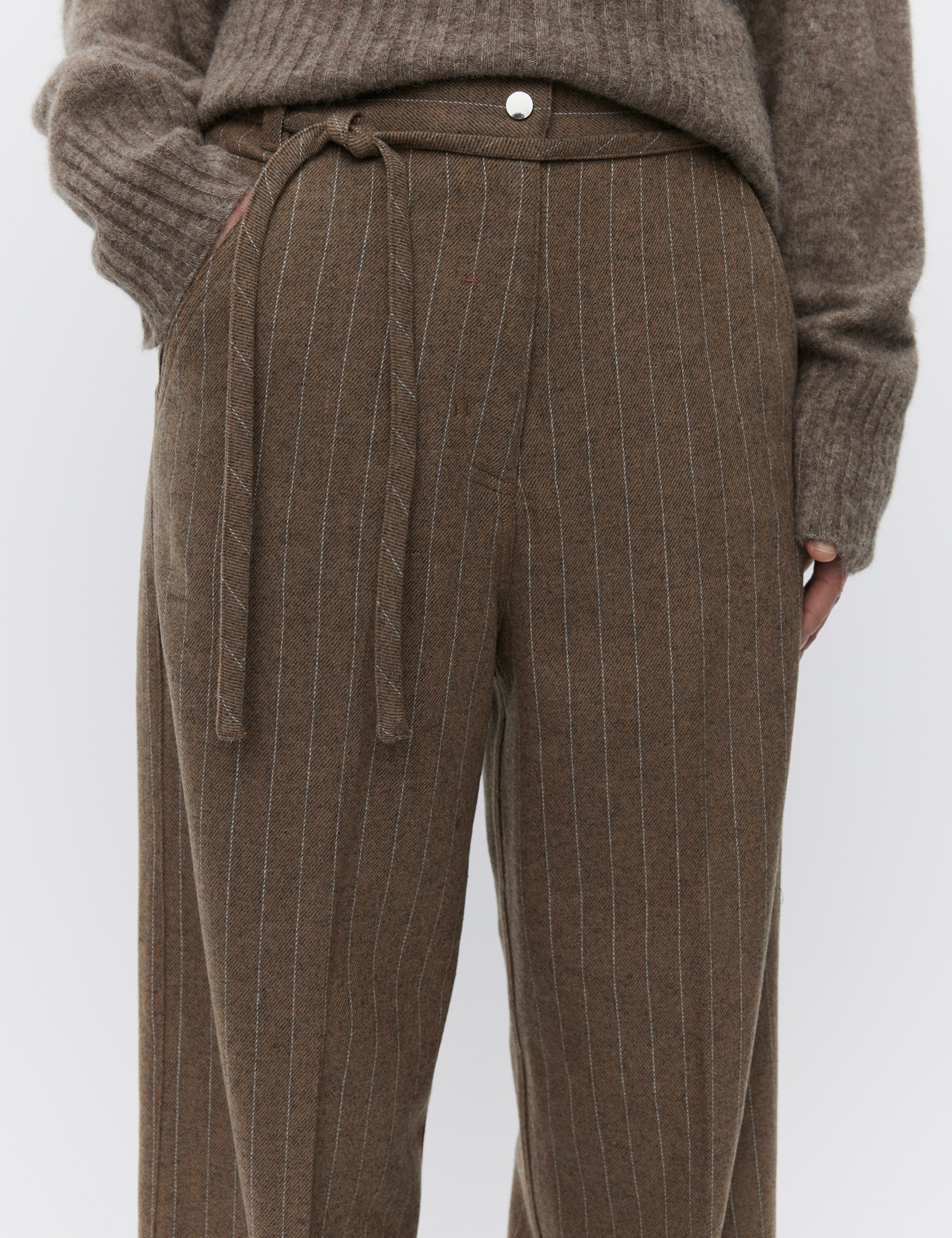 DAY Birger ét Mikkelsen Matt - Graphic Wool Stripe Pants 190614 WREN