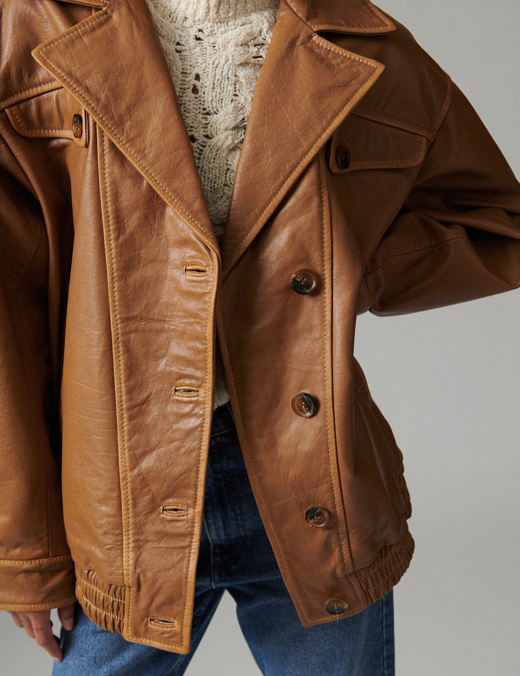 Mette - Leather - Jacket - RUBBER
