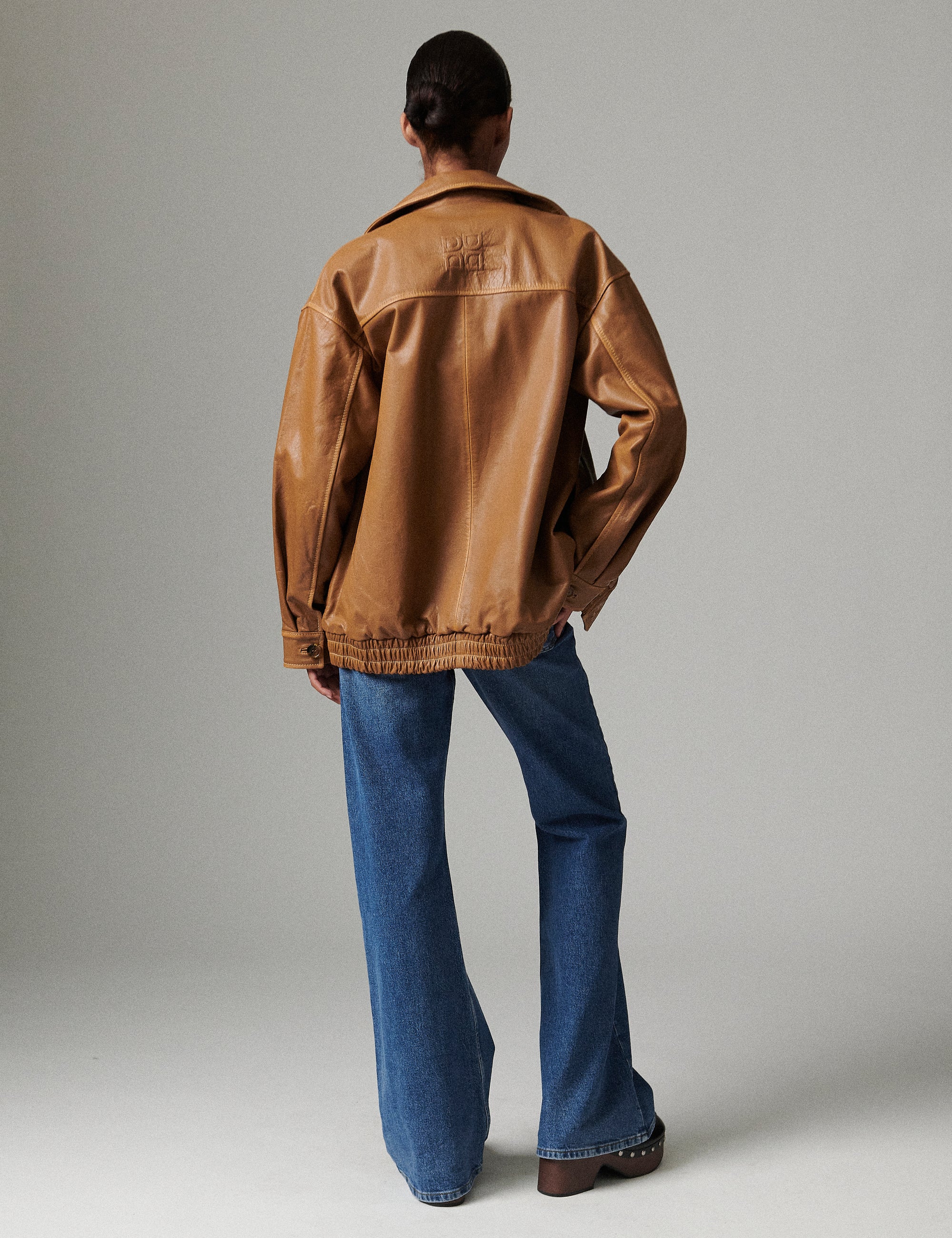 【美品】moonlightgear d.d jacket（Earth Brown Mette - Leather - Jacket - RUBBER