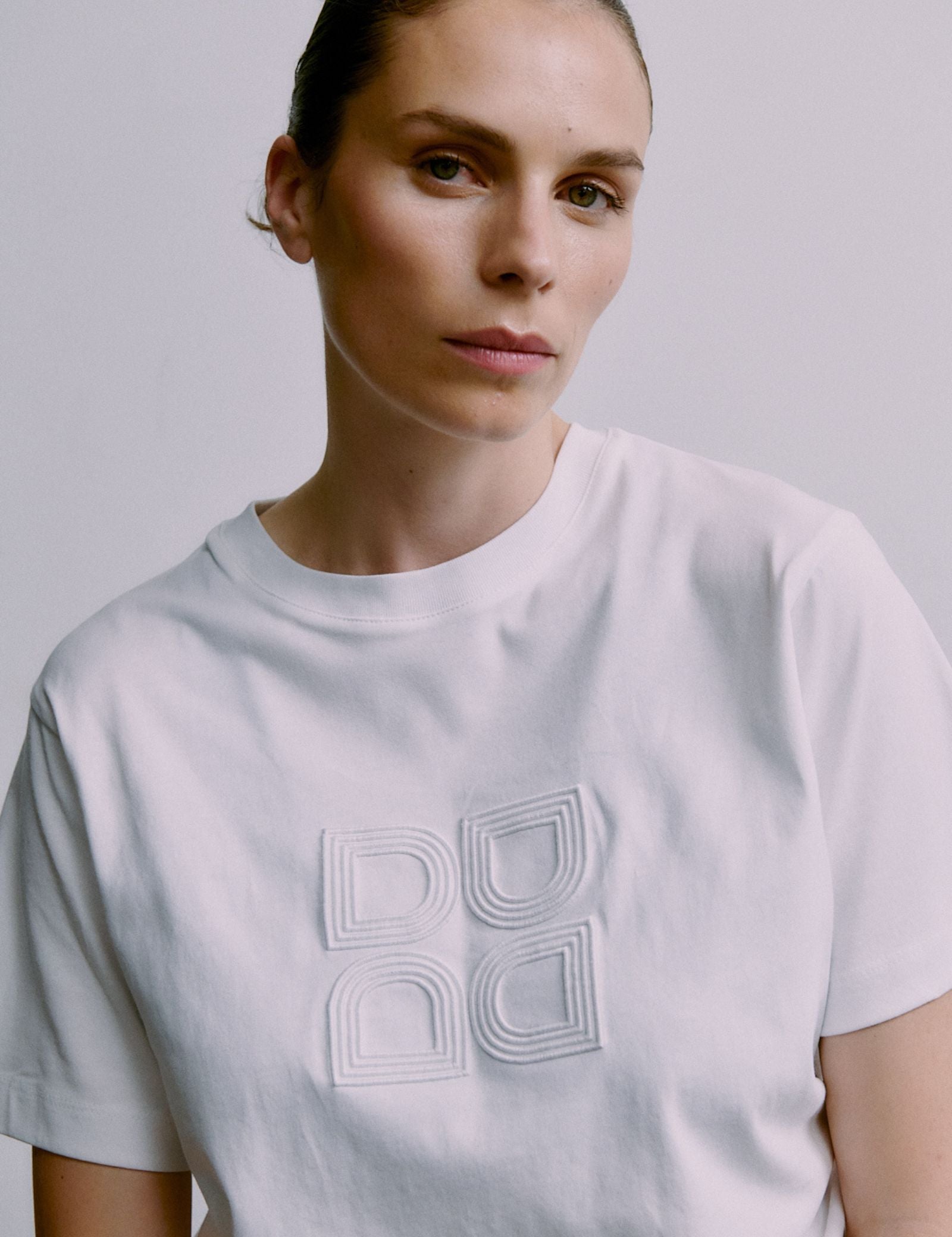 DAY Birger ét Mikkelsen Parry Logo- Heavy Jersey Tops & T-Shirts 110601 BRIGHT WHITE