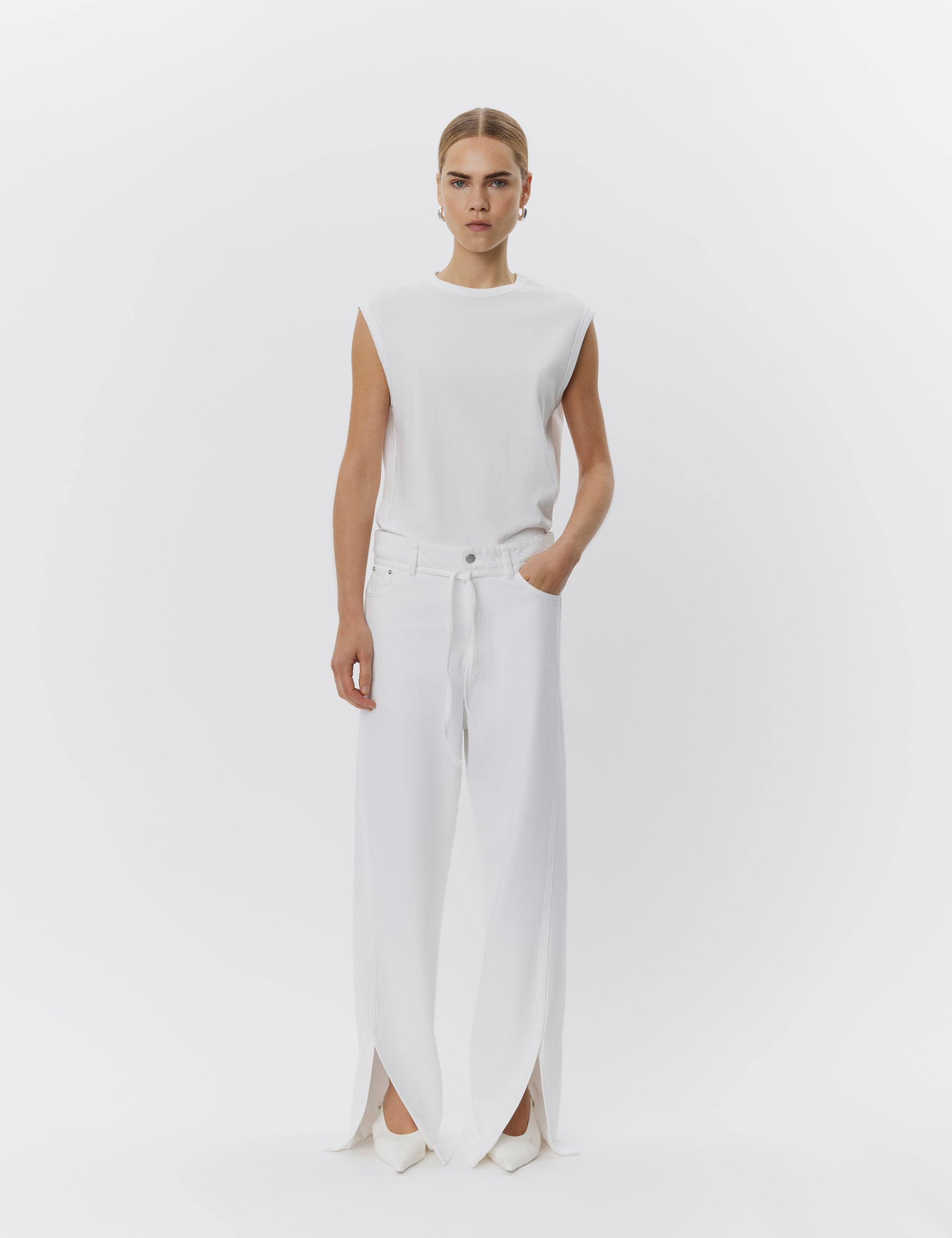 DAY Birger ét Mikkelsen Pedro - Heavy Jersey Tops & T-Shirts 110601 BRIGHT WHITE