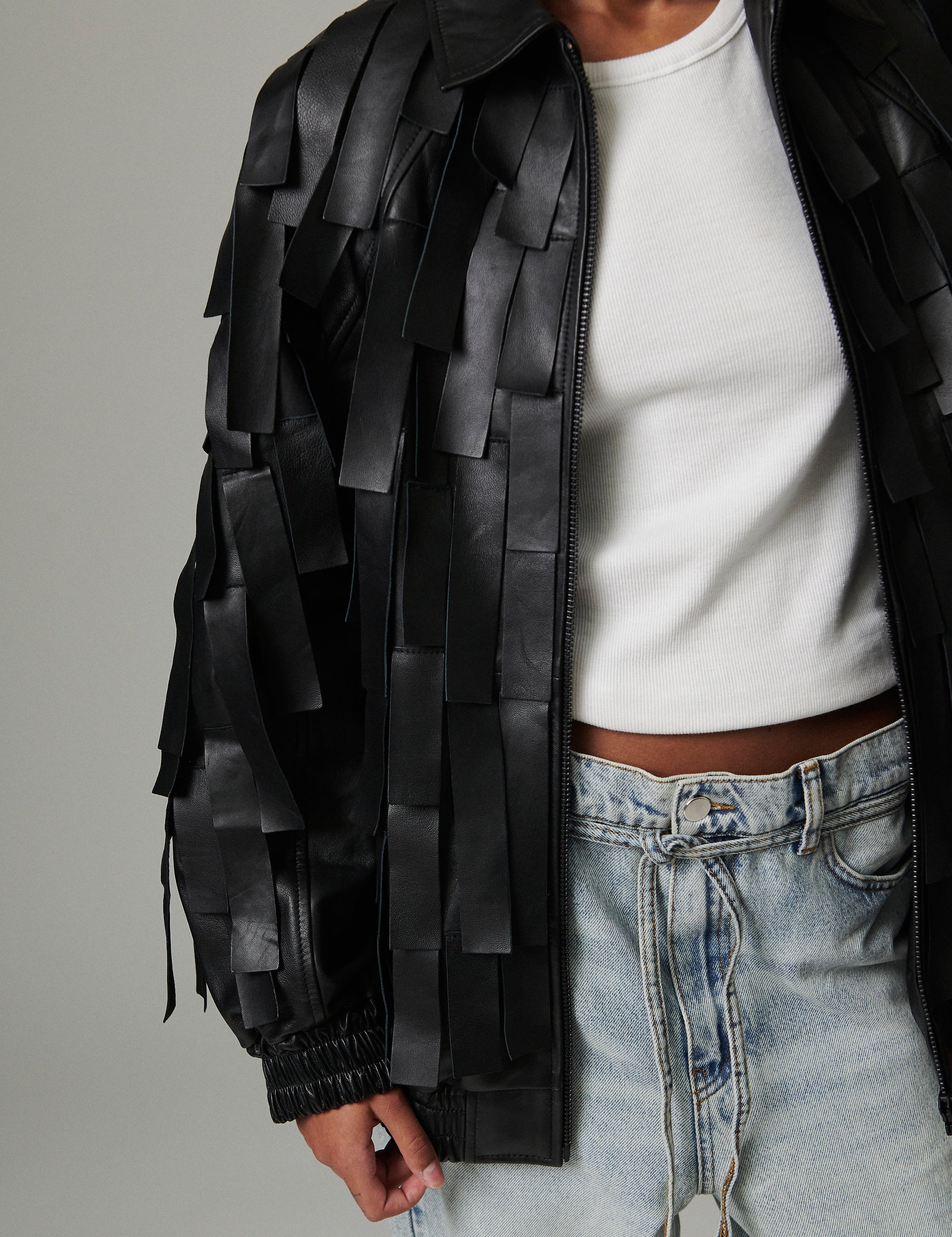 DAY Birger ét Mikkelsen Rafia - Soft Lamb Leather Jacket 190303 Black