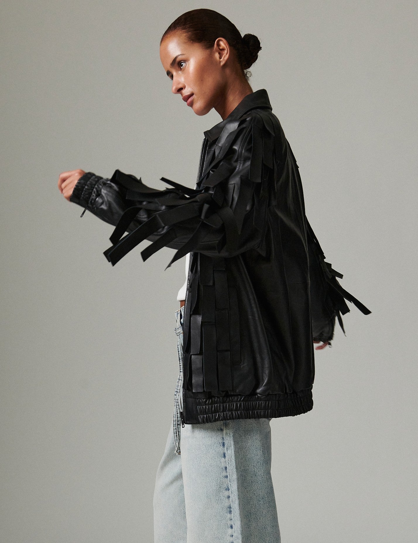 DAY Birger ét Mikkelsen Rafia - Soft Lamb Leather Jacket 190303 Black