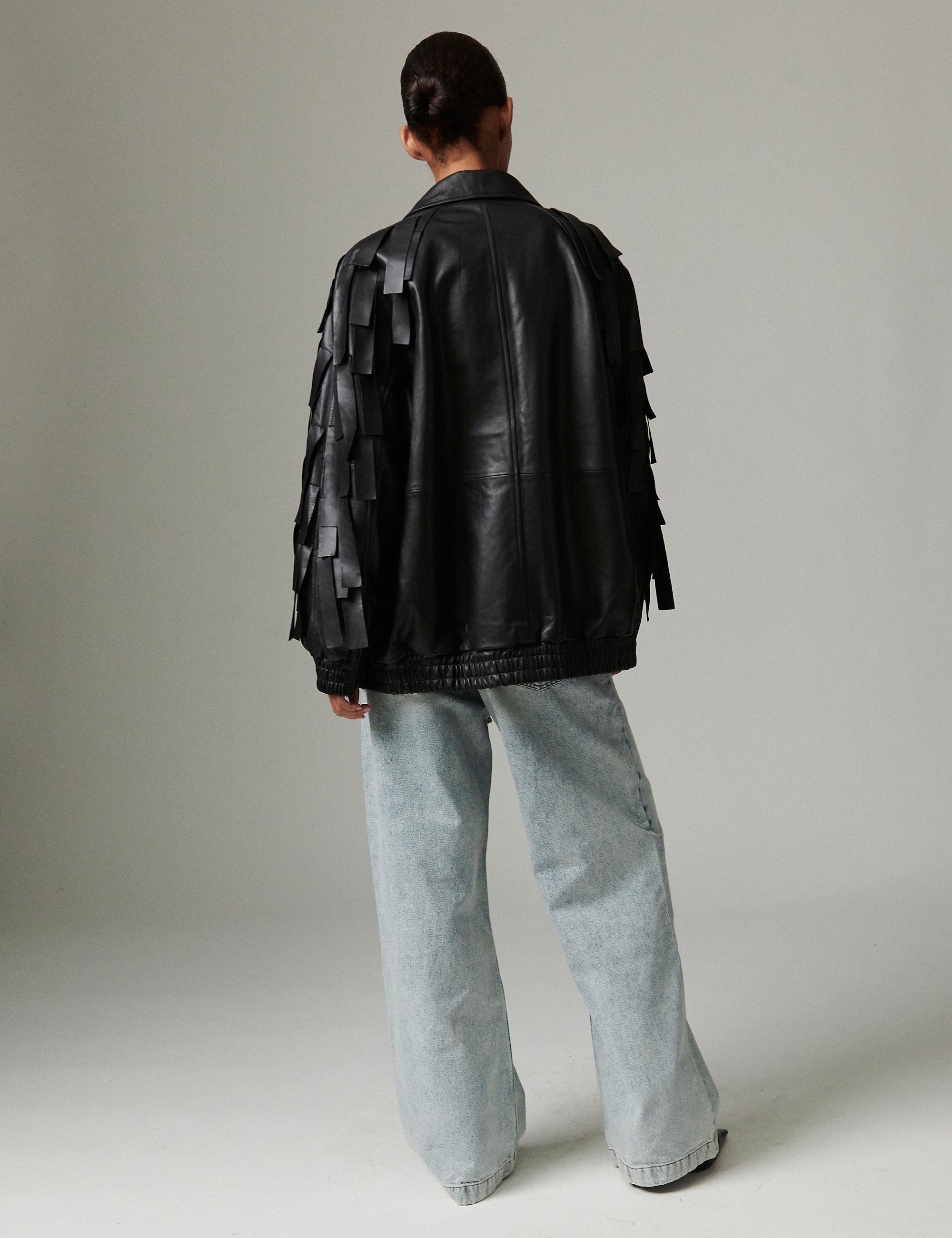 DAY Birger ét Mikkelsen Rafia - Soft Lamb Leather Jacket 190303 Black