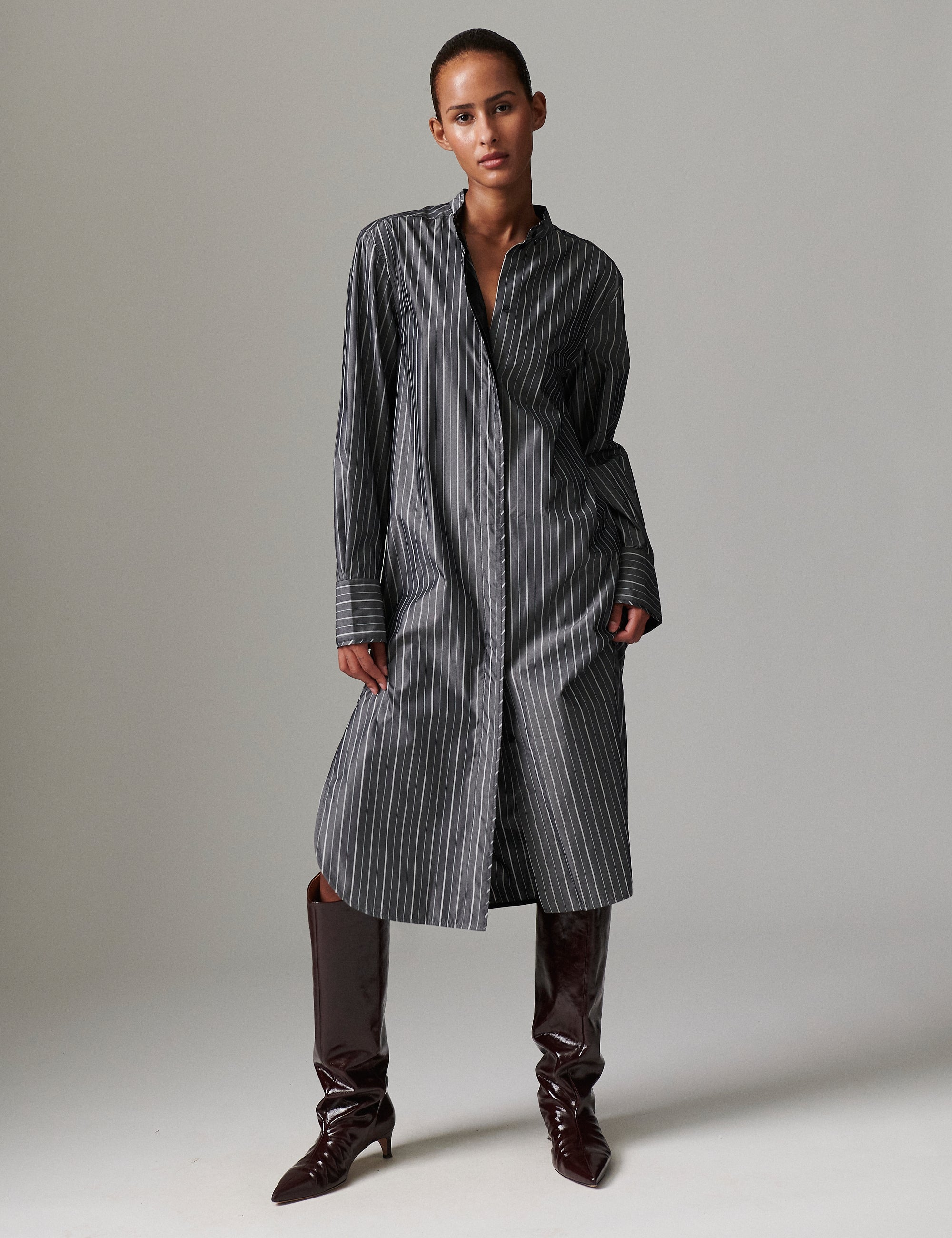 DAY Birger ét Mikkelsen Reed - Refined stripes Dress 190303 Black