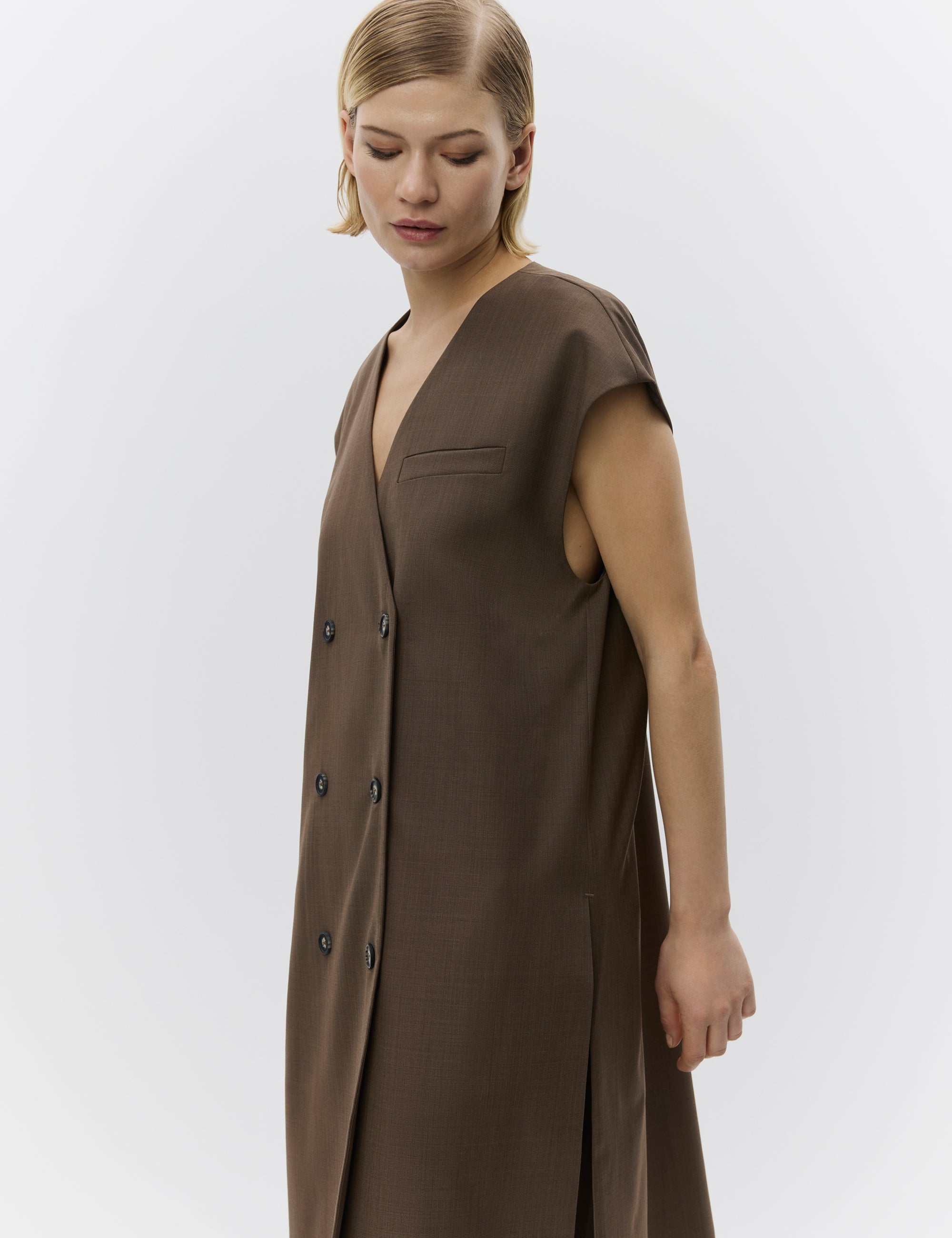 DAY Birger ét Mikkelsen Rory - Classic Suiting Dress 500166 WREN MELANGE