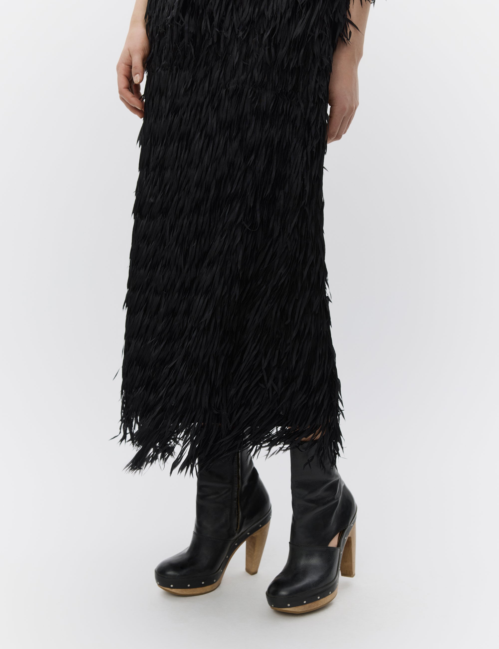 DAY Birger ét Mikkelsen Sabrina - Delicate Fringes Skirt 190303 Black