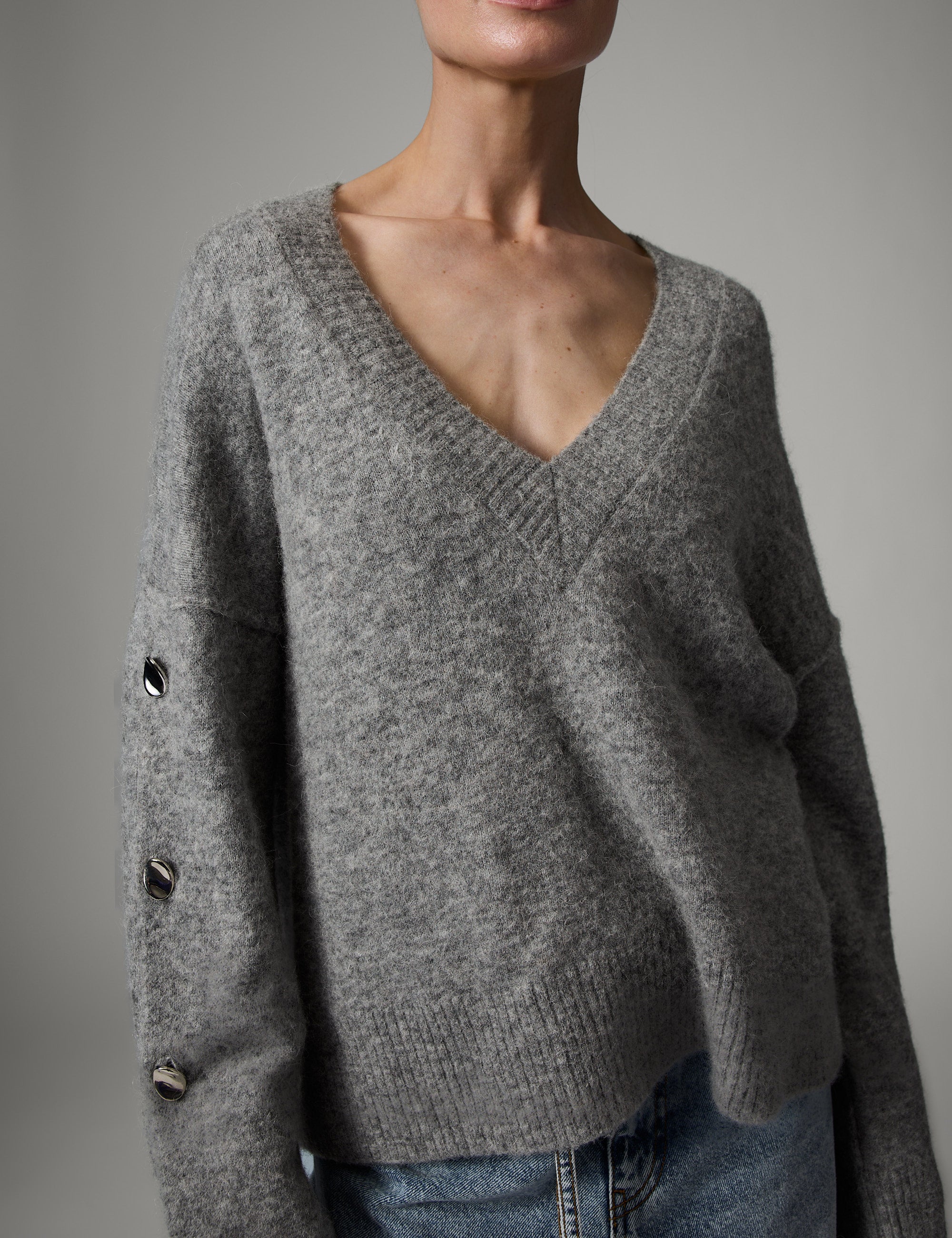DAY Birger ét Mikkelsen Solange - Cozy Days - Pullover Pullover 500056 Grey Melange