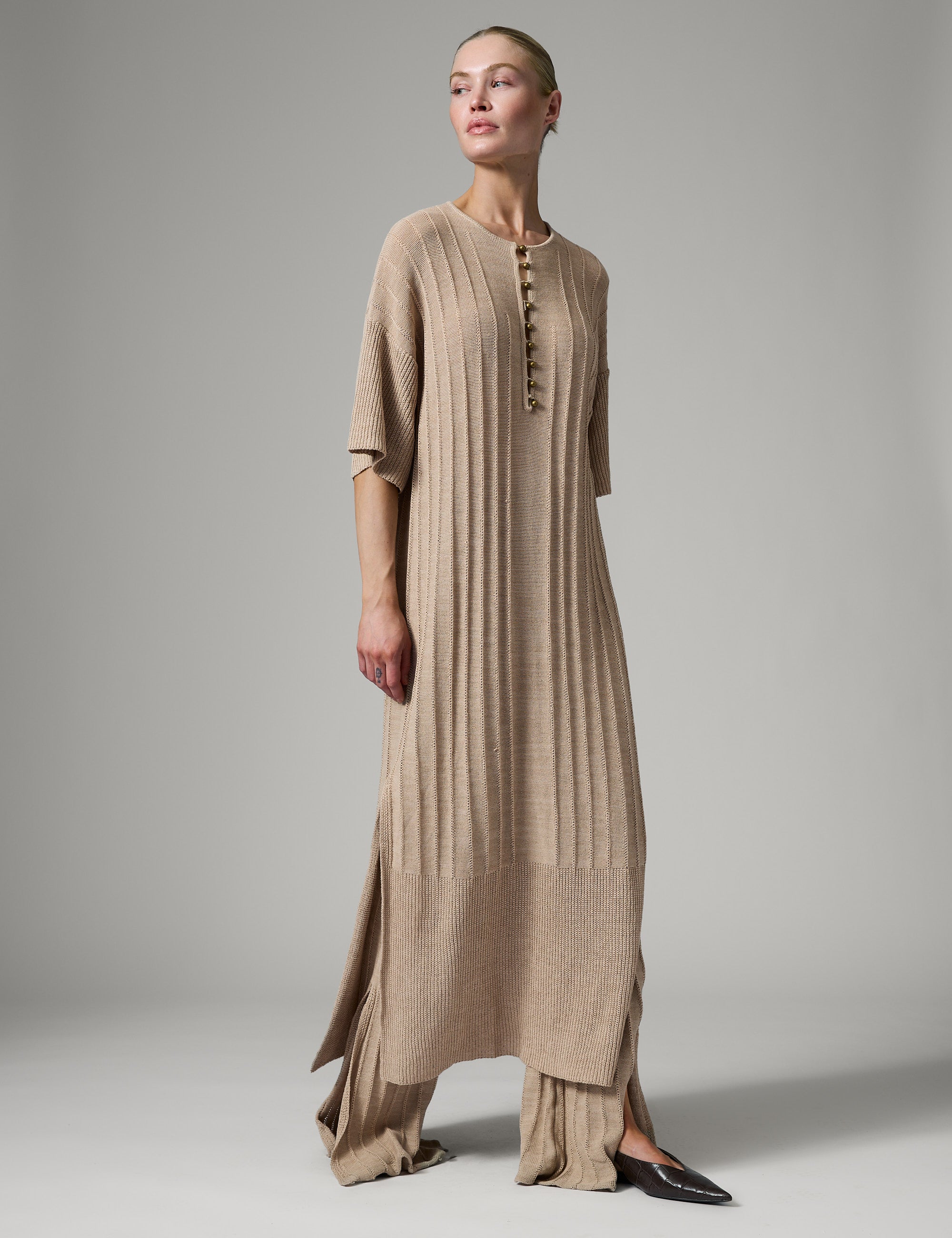 DAY Birger ét Mikkelsen Stellan - Summer Linen Dress 161407 COBBLESTONE