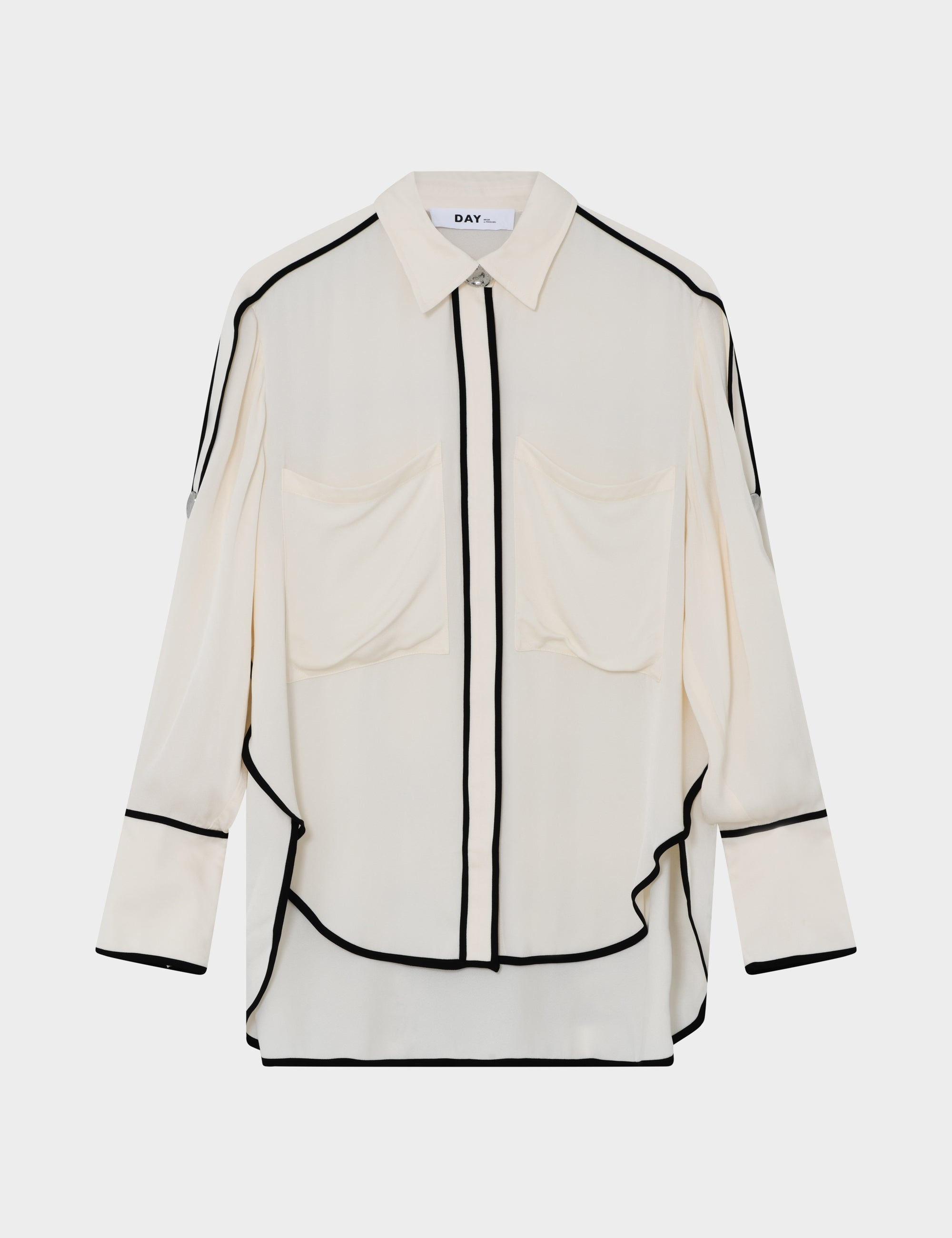 DAY Birger ét Mikkelsen Stello - Matte Crepe Shirts & Blouses 110605 JET STREAM
