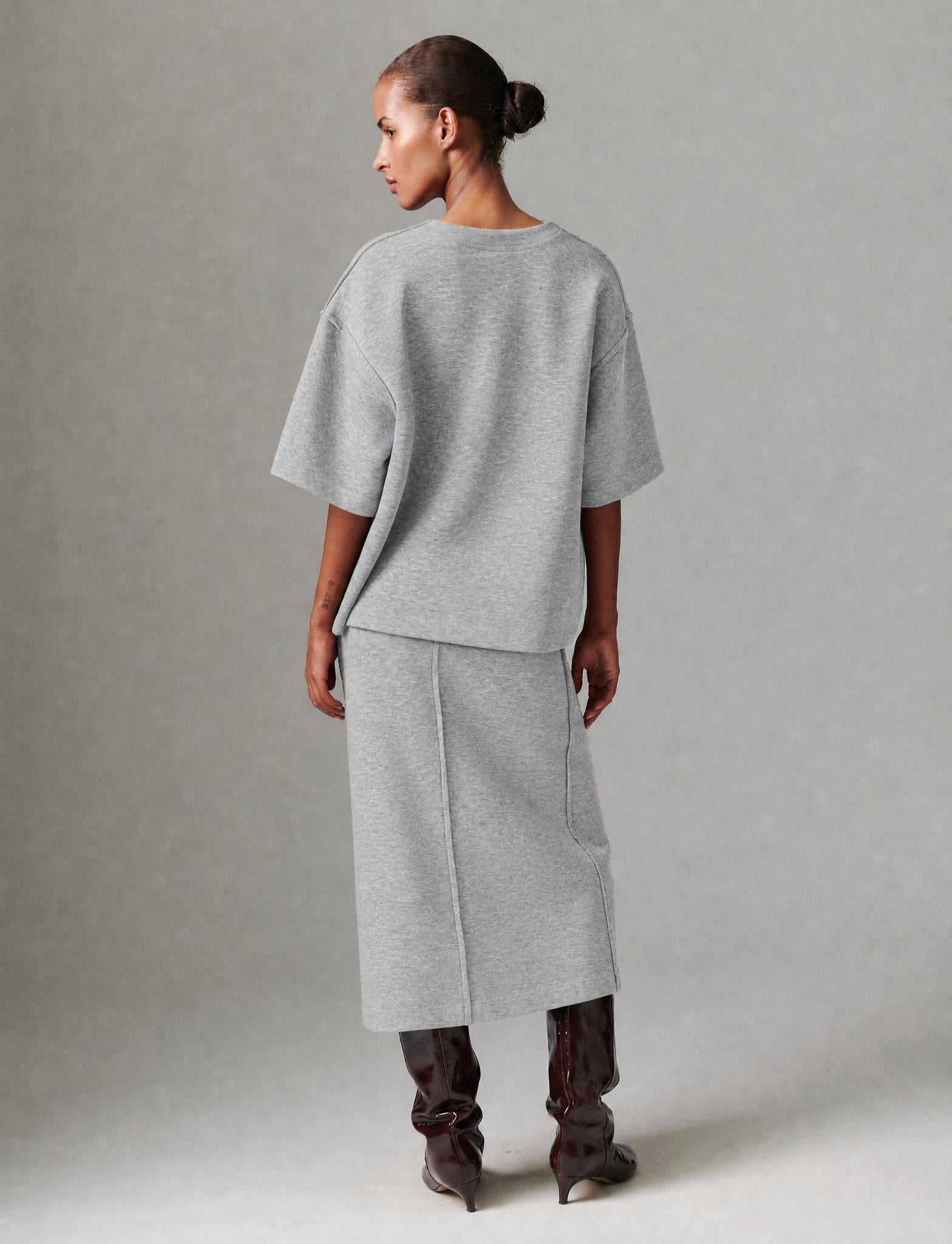 DAY Birger ét Mikkelsen Suzie - Scuba - Skirt Skirt 500036 Light Grey Melange