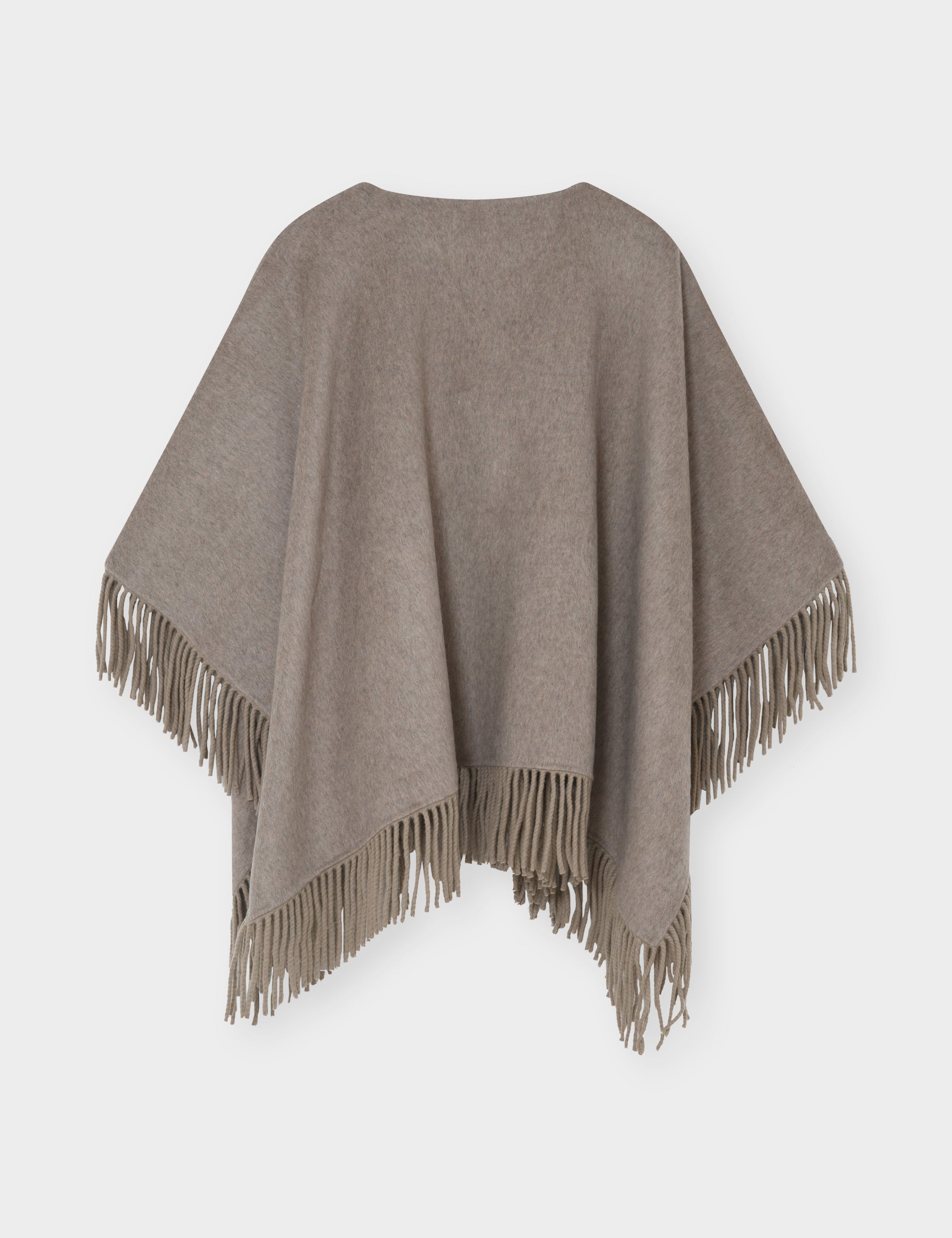 DAY Birger ét Mikkelsen Sybil Fringes - Double Faced Wool - Cape Cape 500001 Beige Melnage