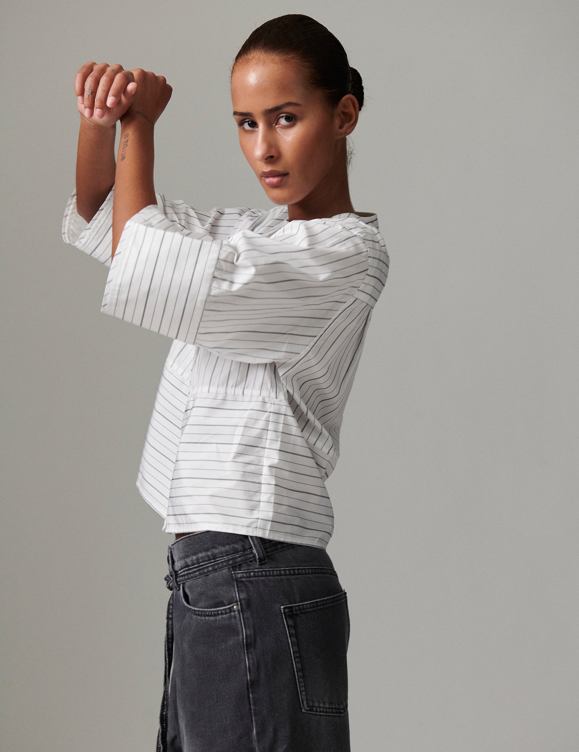 DAY Birger ét Mikkelsen Tully - Refined stripes Shirts & Blouses 110601 Bright White
