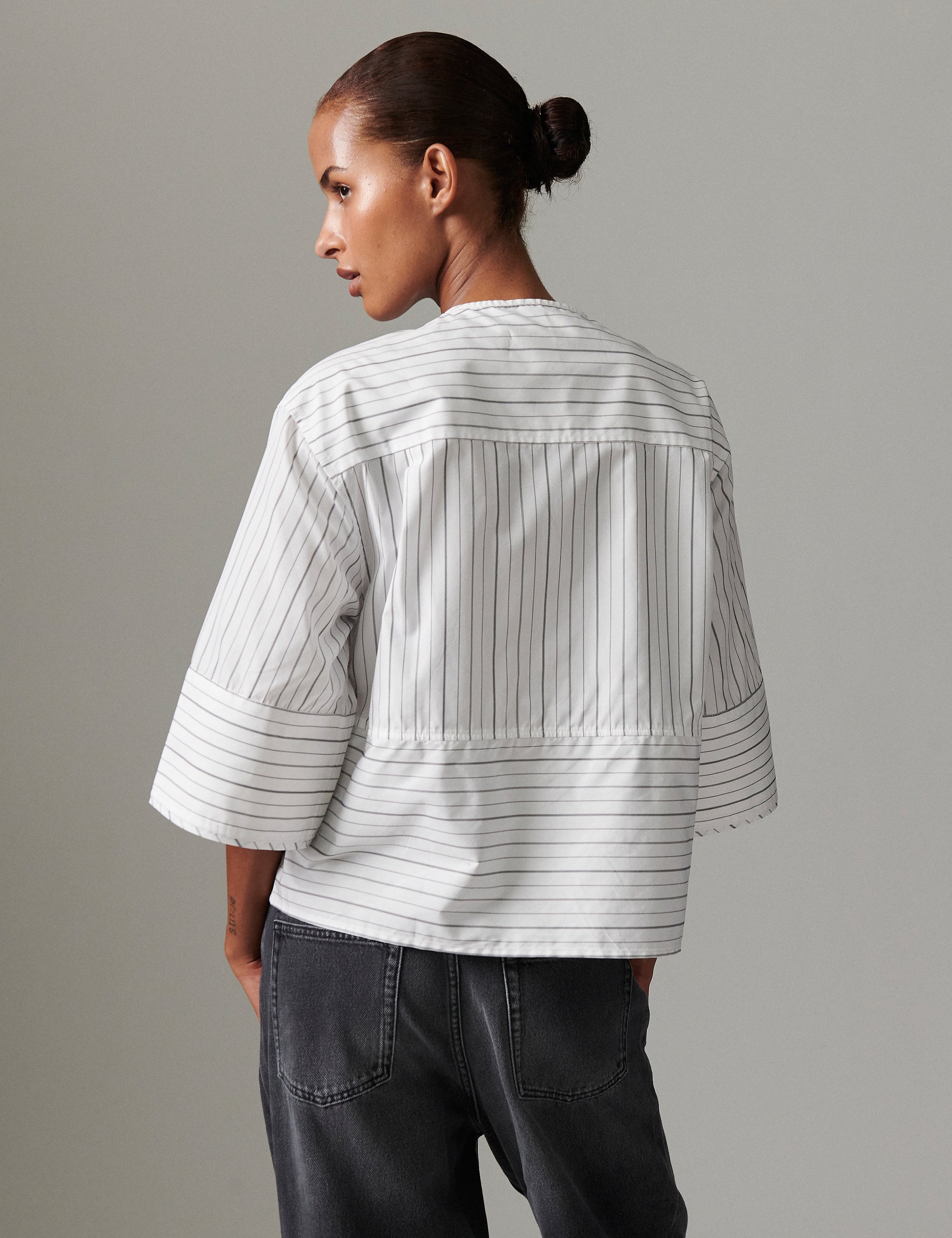 DAY Birger ét Mikkelsen Tully - Refined stripes Shirts & Blouses 110601 Bright White