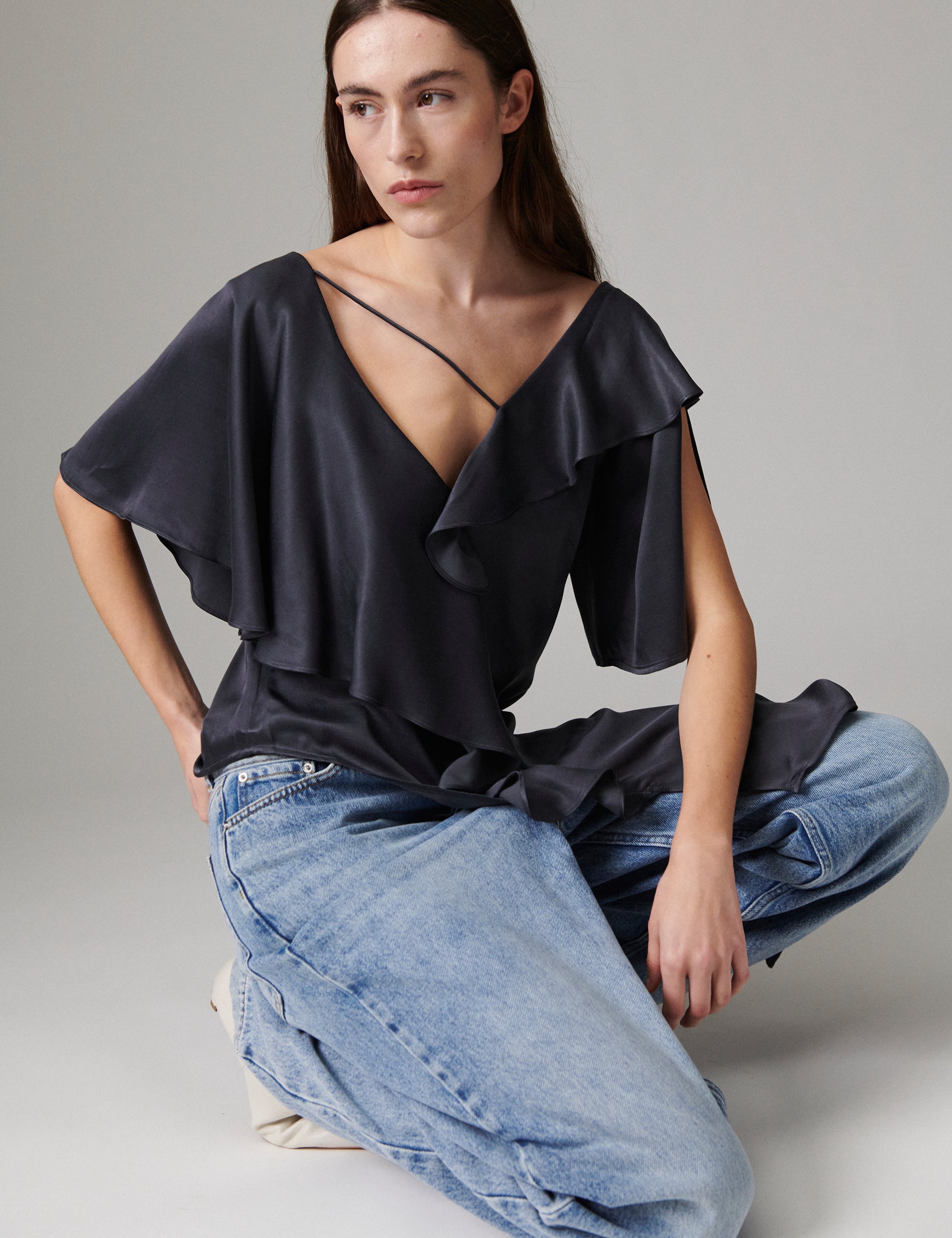 DAY Birger ét Mikkelsen Valor - Silky Touch - Blouse Blouse 194104 EBONY