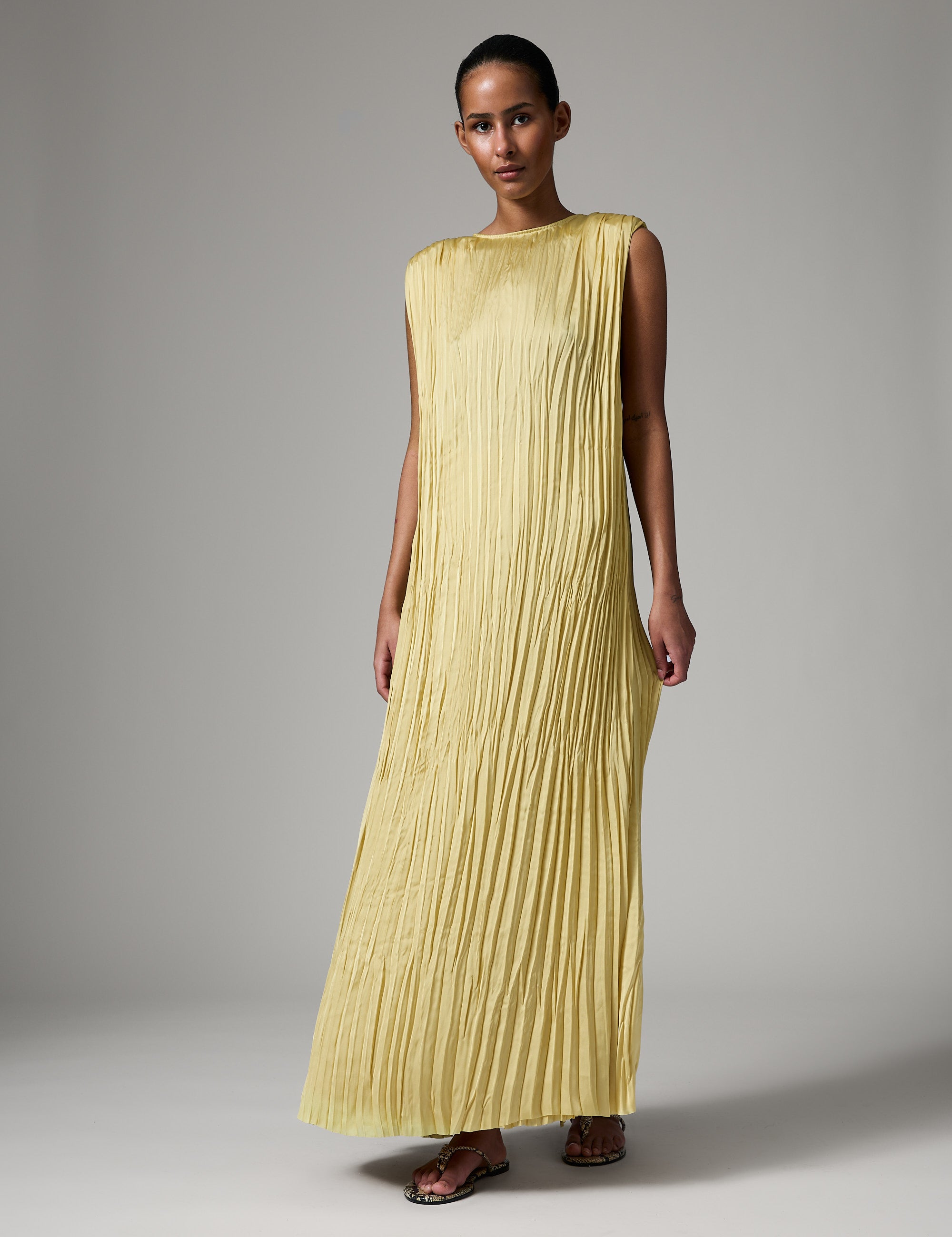 DAY Birger ét Mikkelsen Will - Crinkled surface Dress 130922 Straw