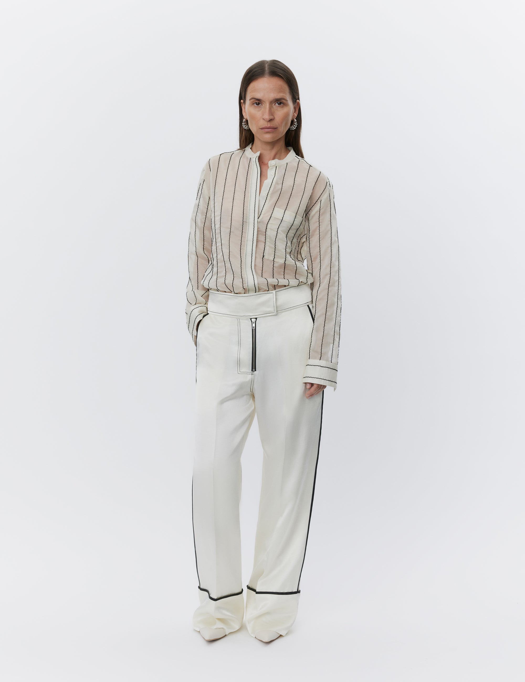 DAY Birger ét Mikkelsen Yrsa - Sheer Stripe Shirts & Blouses 120110 Pistachio Shell